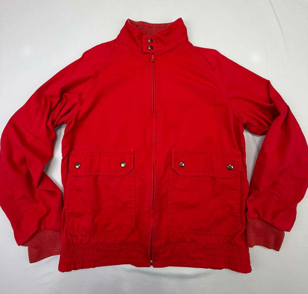 Vintage Norsport Red Harrington Bomber Jacket Size S